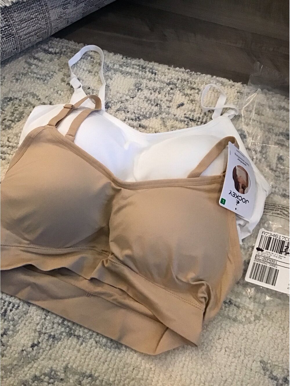 Set of 2 jockey large bras, new, seamfree, smoothing, cami strap, wirefree